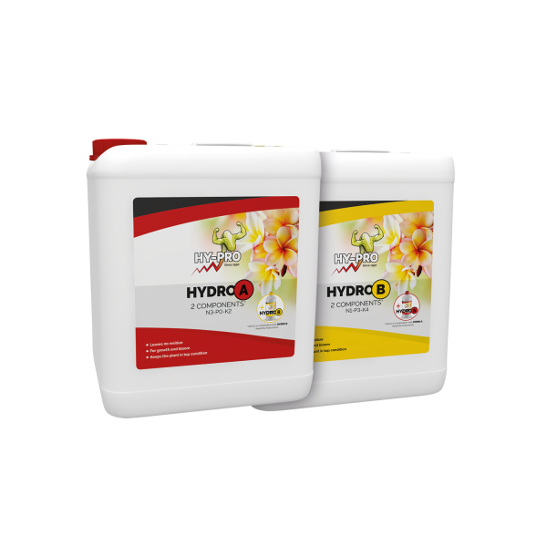 HY-PRO Grow & Bloom Hydro A+B, 5 Liter